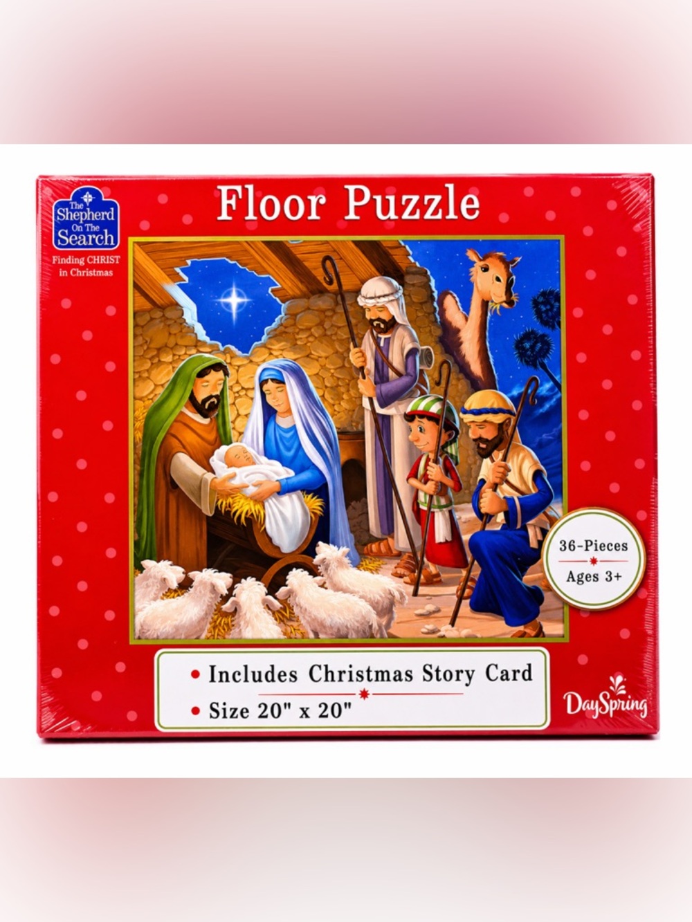 DaySpring Shepherd On The Search Floor Puzzle 36 Piece Nativity Christmas Sealed